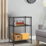 Concise 3 Layers Carbon Steel & PP Storage Rack Black - Image 11