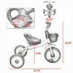Blue 3-Wheel Toddler Tricycle: Kids Bike for Children 2-5 Years Old - Image 3