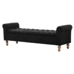 65.75" Wide Modern Upholstered Storage Bench With Double Lids