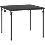 34" Square Resin Fold-in-Half Table, Rich Black (Shipment from Walmart)