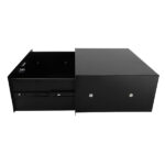 19" 4U Steel Plate DJ Drawer Equipment Cabinet with Keys Black - Image 5