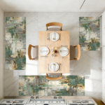 Three-piece kitchen rug set, non-slip and washable, abstract pattern kitchen hallway rug, soft and comfortable, suitable for sinks, floors, entrances, hallways and bathrooms. - Image 11