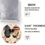 CIFbuy 1pc Vintage American Flag Butterfly Metal Wall Art, Rustic Iron Tin Sign With Floral Accents, Accents, Patriotic Farmhouse Home Decor 8x1 BuikTok, BuikTok, Accents Self-, ckup Logiop8x1 - Image 3