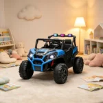 Blue 24V Kids Ride-On Car – 2 Seater, Spring Suspension, 3 Speed, Remote Control & LED Lights - Image 4