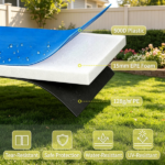 14FT Multi-Color Trampoline Safety Pad – Spring Cover Replacement, No Pole Holes, All Weather, for Family Trampoline Daily Maintenance Only trampoline replacement mat - Image 7