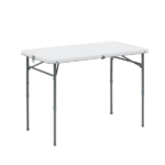 40"L x 20"W Plastic Adjustable Height Fold-in-Half Folding Table, White (Shipment from Walmart)