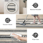 Three-piece kitchen rug set, non-slip and washable, abstract pattern kitchen hallway rug, soft and comfortable, suitable for sinks, floors, entrances, hallways and bathrooms. - Image 4