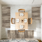 Three-piece kitchen rug set, non-slip and washable, abstract pattern kitchen hallway rug, soft and comfortable, suitable for sinks, floors, entrances, hallways and bathrooms. - Image 11