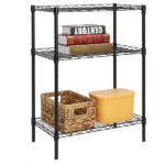 Concise 3 Layers Carbon Steel & PP Storage Rack Black - Image 6