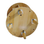 1-Layer Rotating Bookcase 360 Rotating Display Rack Pine Wood Rotating Bookshelf - Image 8