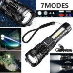 2Pack USB Rechargeable LED Flashlight Adjustable Focus Camping Hiking Outdoor Flashlight Work light (US Logistics For USPS/DHL/Fedex/UPS. No designated logistics accepted TK/TMEU only For self-pickup - Image 7