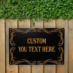 CIFbuy Custom Outdoor Metal Sign Black Lace Design Traffic Safety Warning Sign 8x12 Inches(TikTok, temu pick-up service) - Image 2