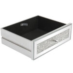 FCH Silver MDF Mirror Surface Broken Glass Three Pumping Computer Desk - Image 3