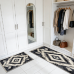 Three-piece kitchen rug set, non-slip and washable, abstract pattern kitchen hallway rug, soft and comfortable, suitable for sinks, floors, entrances, hallways and bathrooms. - Image 8