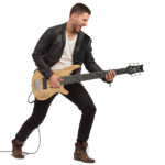 Full Size GIB 6 String H-H Pickup Electric Bass Guitar Bag Strap Pick Connector Wrench Tool Burlywood - Image 10