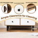 Mid-Century Modern 4-Drawer Sideboard Buffet Cabinet with Storage - Natural - Image 9
