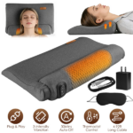 Heated Neck Massager Pillow with 3 Heat Settings (98.6°F-131°F) & 3 Vibration Modes, Contoured Memory Foam Neck Support for Home Office Travel - Image 15