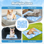 90*60 cm Dog Cooling Mat, 2026 New Summer Pet Mats, Portable Pet Cooling Pad for Travel, Washable Gel Coolings Mat for Dogs and Cats Indoor Outdoor, Reusable Chill Pad Suitable for All Pets - Image 3