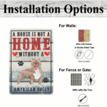 CIFbuy 1pc Retro American Bulldog Metal Wall Sign, Waterproof Rustproof Dog Lover Home Decor, A House Without An American Bulldog Is No TikTok, TikTok, s No Self-pickup Logiopics - Image 8