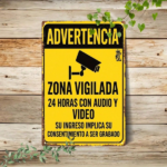 CIFbuy Vintage Spanish 24 Hour Audio Video Recording Warning Metal Sign, 7.87x11.81 Inch Surveillance Notice Plaque, Retro Decorative I TikTok, TikTok, ve I Self-pickup Logiopics - Image 8