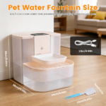 Smart Automatic Pet Water Dispenser, Automatic Pet Water Dispenser with Dual Tank,Dual Tank Filtration 4.5L Cordless Water Fountain with Remote Control for Pets - Image 13