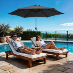7.5FT Round Outdoor Patio Umbrella with Tilt Adjustment, Crank Lift System, 6 Iron Ribs & Iron Pole, Waterproof UV Protected Polyester Canopy, Gray - Image 18