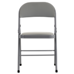 Same Code 31709558 6pcs Elegant Foldable Iron & PVC Chairs for Convention & Exhibition Gray - Image 12