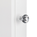 Single Door Mirror Indoor Bathroom Wall Mounted Cabinet Shelf White - Image 8