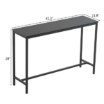 Same Code 22023094 Industrial Style Porch Table Single Layer Black Oak Triamine Board [105 * 30 * 71cm] - Image 2