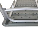 Medical Bathroom Safety Shower Tub Aluminium Alloy Bath Chair Transfer Bench with Back & Handle Gray - Image 9