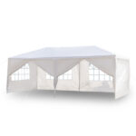 10'x20' Outdoor Party Tent with 6 Removable Sidewalls, Waterproof Canopy Patio Wedding Gazebo, White - Image 4