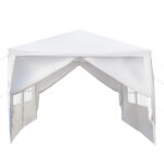 10'x20' Outdoor Party Tent with 6 Removable Sidewalls, Waterproof Canopy Patio Wedding Gazebo, White - Image 5