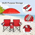 Outdoor camping chair with umbrella - Image 7