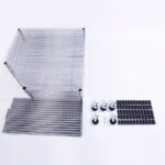 6-Layer Chrome Plated Polygonal Corner Shelf with 2" PP Wheels 680*680*1800 Silver - Image 3