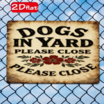 CIFbuy 1pc Dogs In Yard Please Close Warning Sign" Weatherproof Rustproof Metal Plaque, UV Resistant Durable Outdoor Wall Mount, Resistant Durable Outdoor Wall Mount, 2D Fla Warning Sign, WikTok, Warning Sign, WikTok, t Self-pickup Logiopics - Image 8