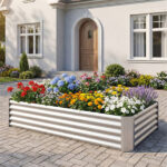 Galvanized Steel Raised Garden Bed 6×3×1 Ft Outdoor Planter Box for Vegetables Flowers Herbs - Image 6