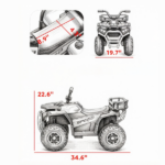 Pink 12V Kids Quad ATV – 4 Wheeler with 4 Spring Suspension Wheels, LED Lights, Music USB - Image 3