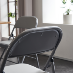 Same Code 31709558 6pcs Elegant Foldable Iron & PVC Chairs for Convention & Exhibition Gray - Image 26