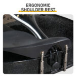 New 4/4 Acoustic Violin Case Bow Rosin Black - Image 19