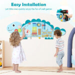 11-in-1 Dinosaur Activity Wall Busy Board Panels-- Wooden Sensory Toy-Blue - Image 5