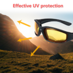3 pairs Motorcycle Sports Biker Riding Glasses Wind Resistant Eye Protection Women Men Sports Goggles Cycling Glasses Sunglasses Gray/Clear/Yellow(US Logistics only For USPS.TK/TMEU only For self-pickup) - Image 9