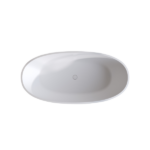 51'' Solid Surface Matte Tub, Freestanding Solid Surface Resin Stone Bathtub, Solid Surface Matte White Soaking Tub,Free Standing Tub with Overflow and Pop-up Drain, Matte White - Image 12