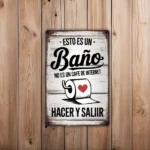 CIFbuy Spanish Style Vintage Metal Tin Sign Rustic Iron Wall Decor With Retro Border Reusable Multi Purpose Sign (TikTok, temu pick-up service) - Image 5