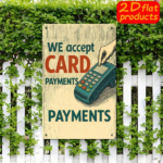 CIFbuy 1pc Card Payment Themed Metal Wall Sign, 2D" Flat Unframed Illustration Plaque, Weatherproof Rustproof UV Resistant, Plaque, Weatherproof Rustproof UV Resistant, 7.87*11.81 I Sign, 2D FikTok, Sign, 2D FikTok, t Self-pickup Logiopics - Image 5