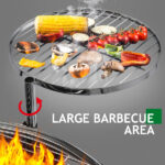 85*85*108cm Round Iron Spray Grill Black - Image 12