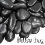 ​​38lbs Black River Rocks, 2-3 inch Polished Pebbles for Plants, Vase Filler, Aquarium, Landscaping, Indoor/Outdoor Decor