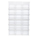12-Tier Portable 72 Pair Shoe Rack Organizer 36 Grids Tower Shelf Storage Cabinet Stand Expandable for Heels, Boots, Slippers, White - Image 6