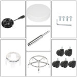 Round Stool Ha Ha Feet Rotation Bar Stool White - Image 19