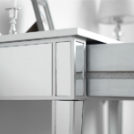 2-Drawer Modern Style Computer Desk MDF Mirror Dressing Table 41.34*14.17*29.92in Silver - Image 13