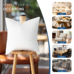 High-quality pillow fillers, 20"x20" in size. Made with soft, eco-friendly polyester that holds shape well over time. Ideal for replacing old inserts or as a perfect match for new pillow covers. The neutral white color suits various indoor settings. - Image 6